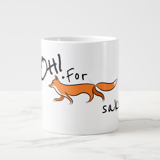 For Fox Sake Large Coffee Mug (Front)