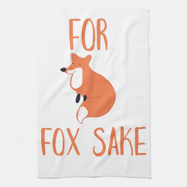 For Fox Sake Tea Towel (Vertical)