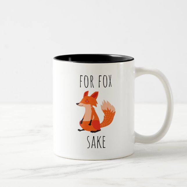 For fox sake Two-Tone coffee mug (Right)