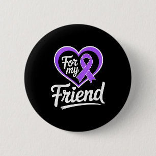 For friend heart lupus awareness month sle purple 6 cm round badge