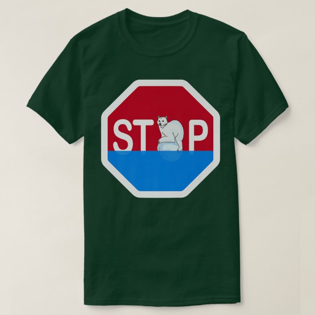 For Future Stop Climate Change Climate Protection  T-Shirt (Design Front)