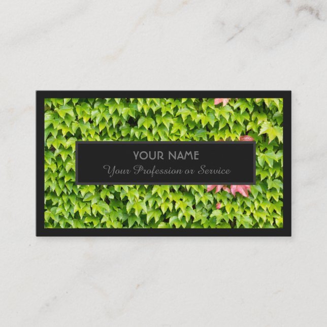 For garden experts and natural designers business  card (Front)