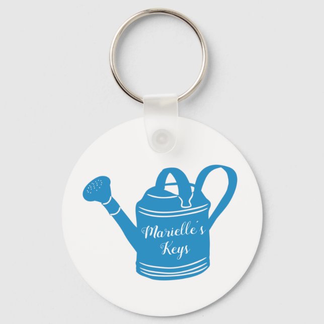 For Gardeners Custom Personalised Watering Can Key Ring (Front)