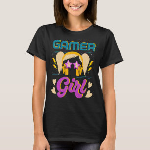 For Girls Gamers Video Games Gamer Girl Cute Gamin T-Shirt
