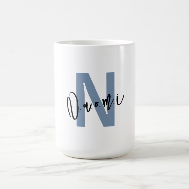 For Girls – Unique Custom N Mug with Name Naomi (Center)