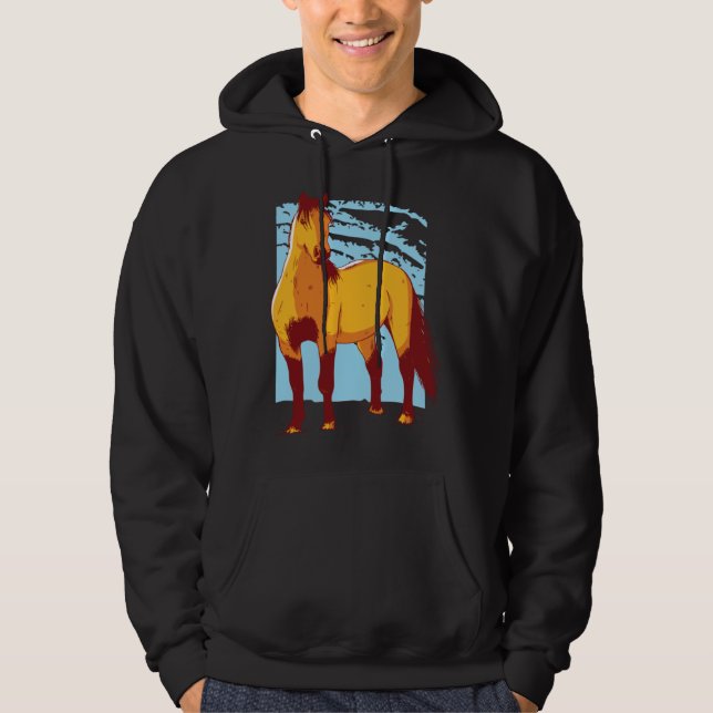 for Girls with Horses  Cute Beautiful Horse Hoodie (Front)
