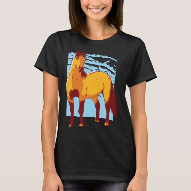 for Girls with Horses  Cute Beautiful Horse T-Shirt (Front)