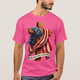 For God And Country Cross Christian Patriotic Jesu T-Shirt