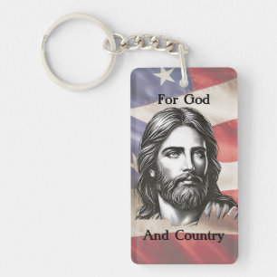 For God And Country Key Ring
