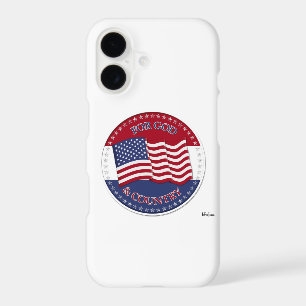 For God And Country - round with 50 stars US Flag