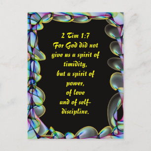 For God did not give us a spirit of timidity Postcard