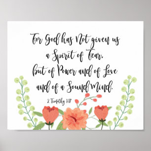 For God Has Not Given Us The Spirit of Fear Print