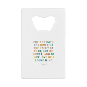 For God Hath Not Given Us    2 Timothy 1:7