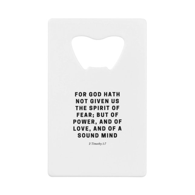 For God Hath Not Given Us  | 2 Timothy 1:7 Black (Front)