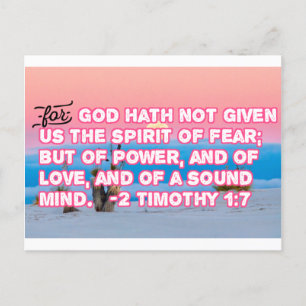 For God Hath Not Given Us the Spirit of Fear Holid Holiday Postcard