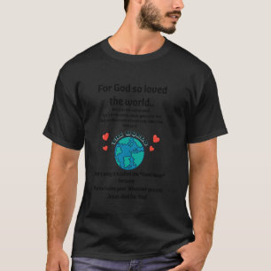 For God So Loved the World Christian Bible Verse J T-Shirt