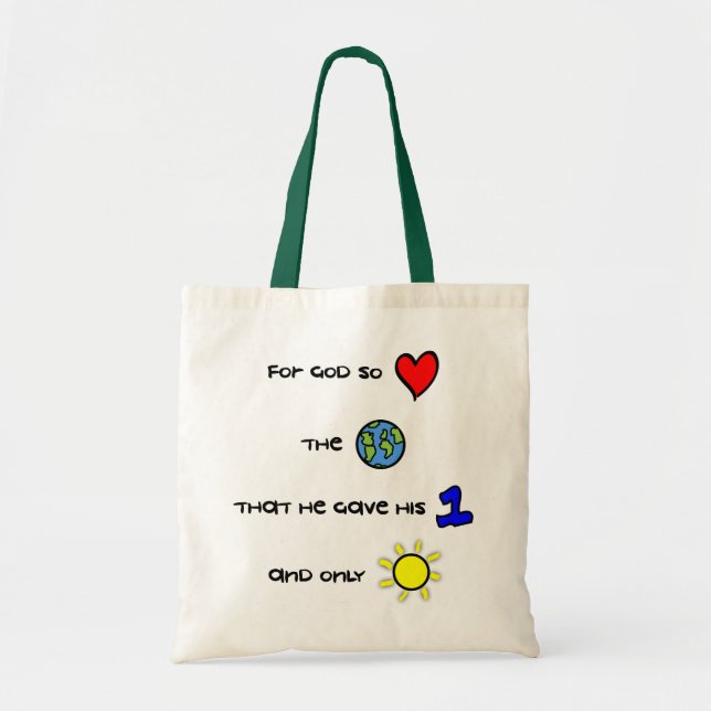 For God so Loved the World cloth tote bag (Front)