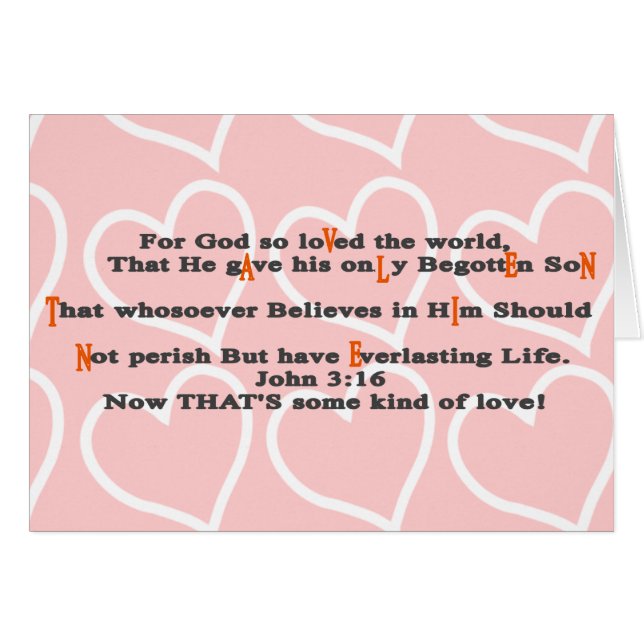 For God so loVed the world, - Customised (Front Horizontal)