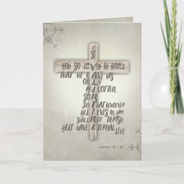 For God So Loved The World Holiday Card (Front)