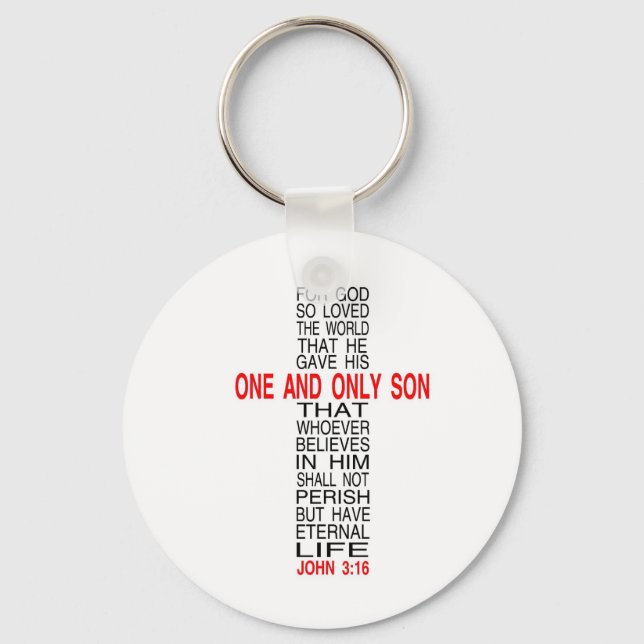 For God So Loved The World keychain (Front)