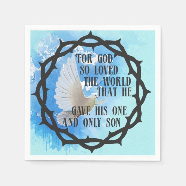 For God So Loved the World Napkin (Front)