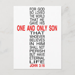 For God So Loved The World postcard