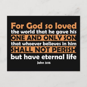 For God So Loved The World Postcard