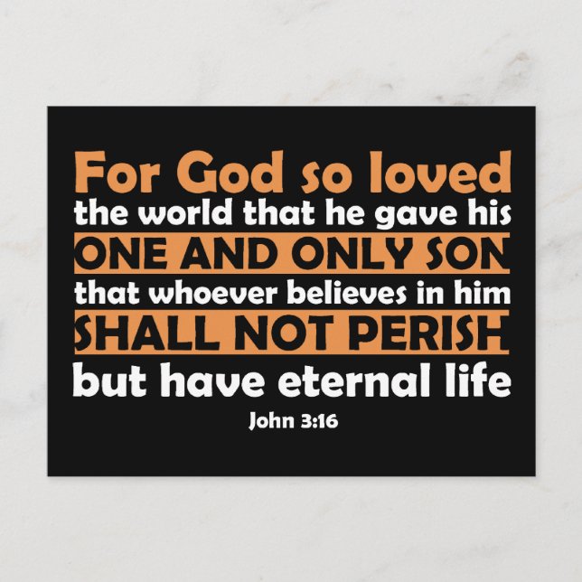 For God So Loved The World Postcard (Front)