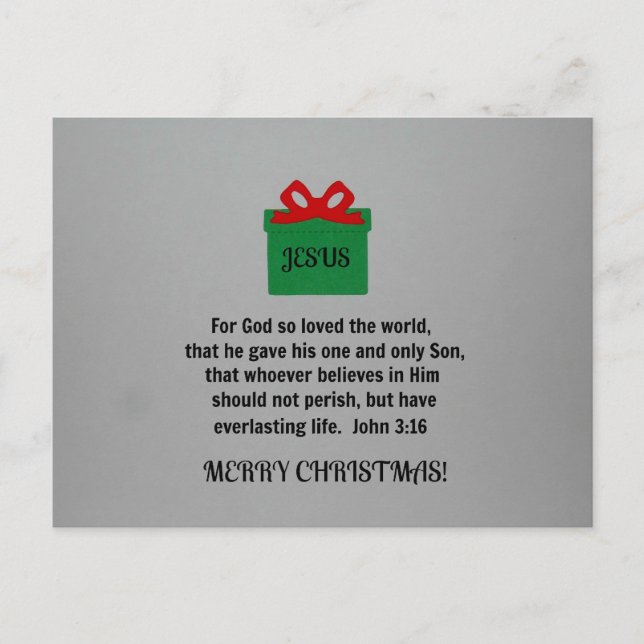 For God so loved the world... Postcard (Front)