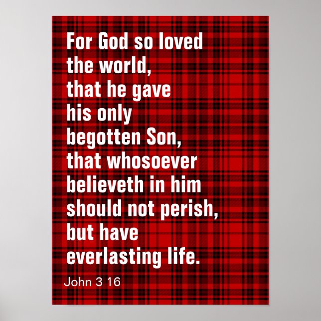 For God so loved the world, that he gave his only  Poster (Front)