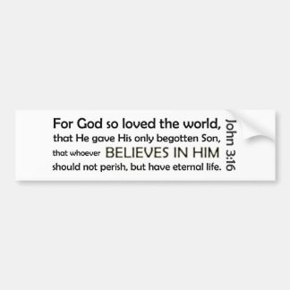 For God So Loved (white, version 2) Bumper Sticker