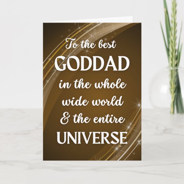 For Goddad Father's Day Universe Theme Card (Front)