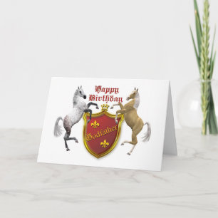 For godfather a birthday card with a coat of arms