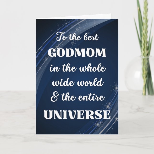 For Godmom Mother's Day Stellar Theme Card (Front)