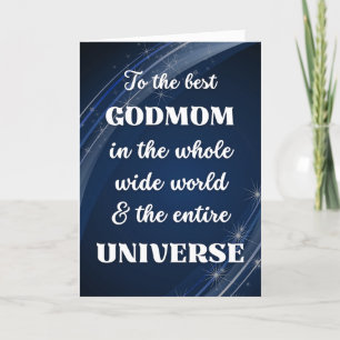 For Godmom Mother's Day Stellar Theme Card