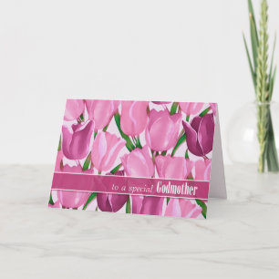 For Godmother on Mother's Day Tulips Painting Card