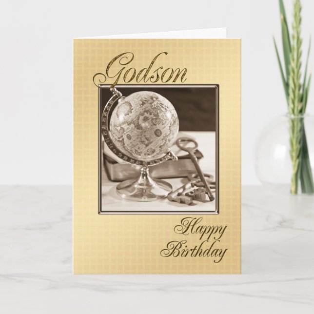 For Godson, a traditional birthday card (Front)