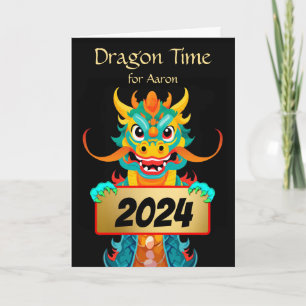 For Godson Chinese New Year of the Dragon Holida Holiday Card