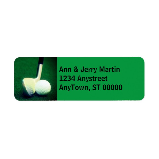 for golfers golf ball on green (Front)