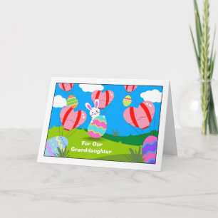For Granddaughter Easter Hot Air Balloons Card