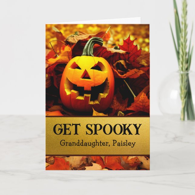For Granddaughter Halloween Get Spooky Card (Front)