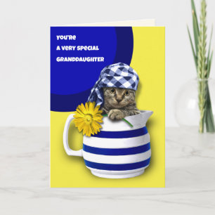 For Granddaughter on Mother's Day. Cute Kitten Card