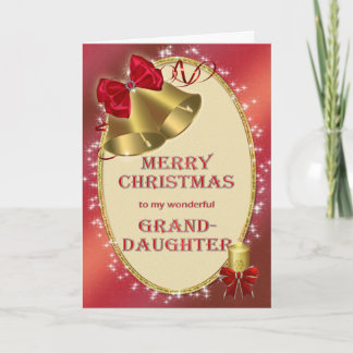 For granddaughter, traditional Christmas card