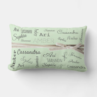 For Grandmother | Grandchildren Names Collage (5) Lumbar Cushion