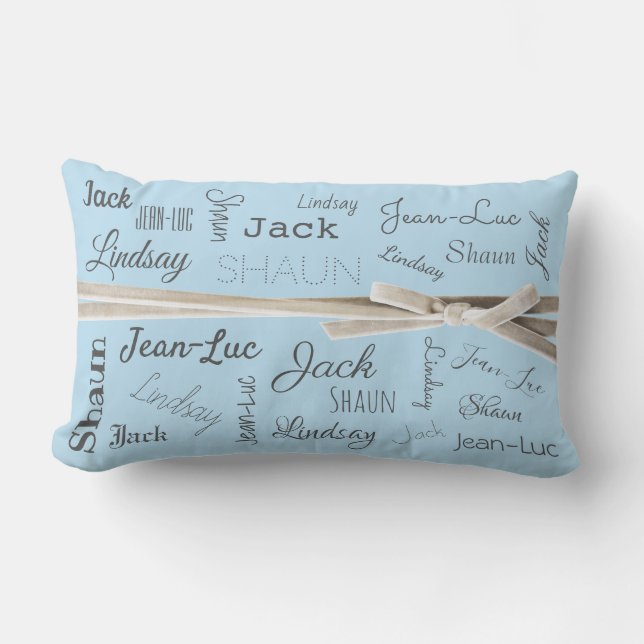 For Grandmother | Grandchildren Names Collage Lumbar Cushion (Front)