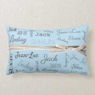 For Grandmother   Grandchildren Names Collage Lumbar Cushion