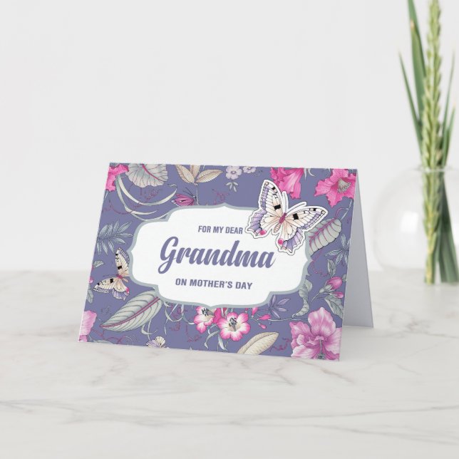 For Grandmother on Mother's Day Greeting Card (Front)