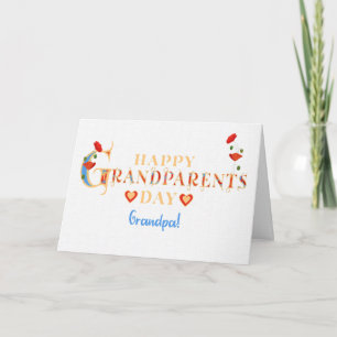 For Grandpa Grandparents Day with Red Poppies Card
