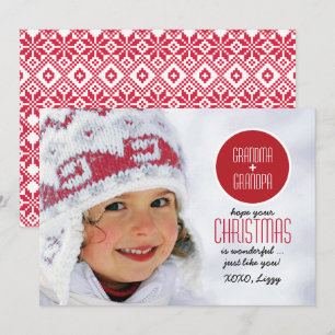 For Grandparents at Christmas Custom Photo Cards