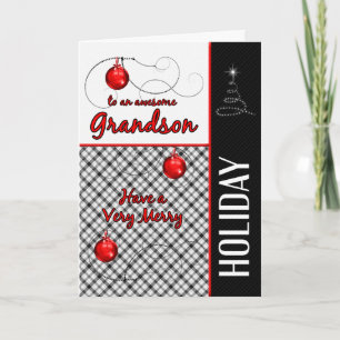 for Grandson Sporty Themed Holiday Card